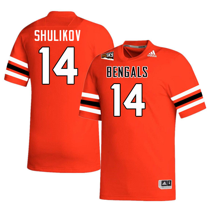 Idaho State Bengals #14 Michael Shulikov College Football Jerseys,Uniforms Stitched-Orange